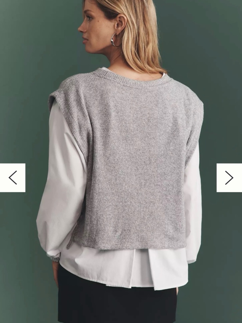 Maeve Long-Sleeve Twofer Sweater Vest - Picture 3 of 9